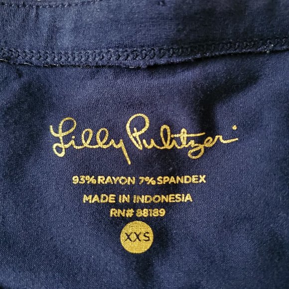 Lilly Pulitzer Sophie UPF 50+ Dress in True Navy Size XXS - Picture 11 of 15